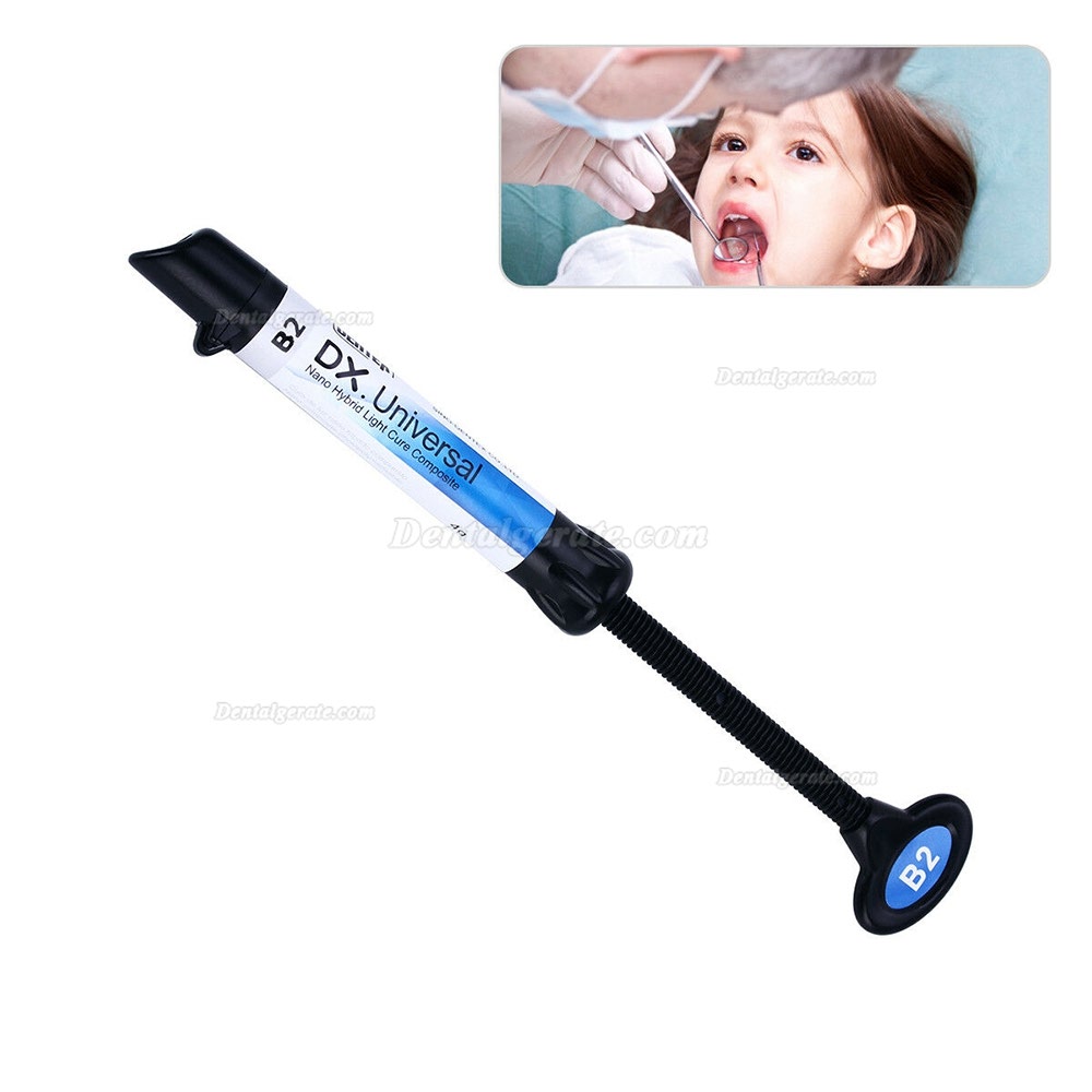 5Pcs  B2 Lichth&auml;rtende Dental Hybridkunstharz Composite Syringe